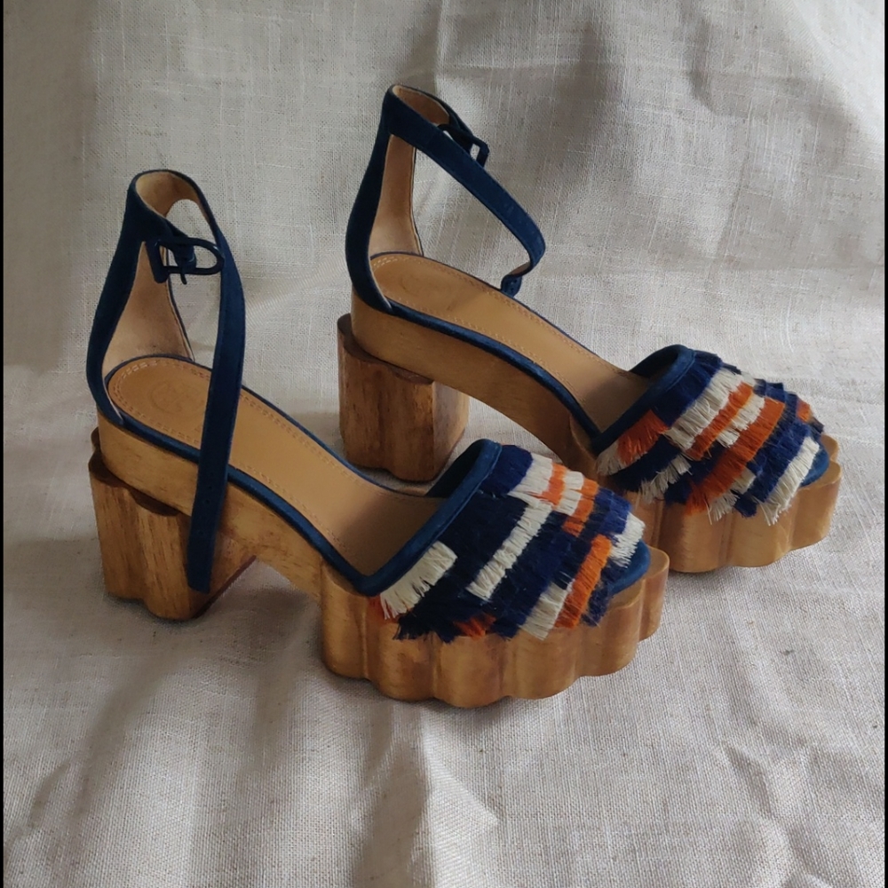 Tory Burch Alma Platform Sandal 7 EUC